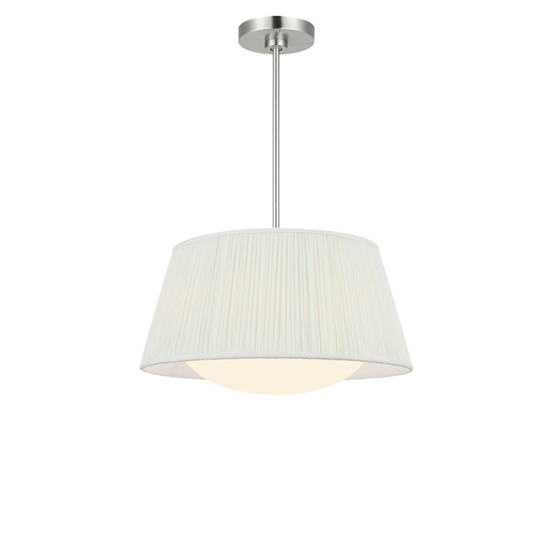 Luminaire suspendu à trois lumières, Non, Nickel brossé