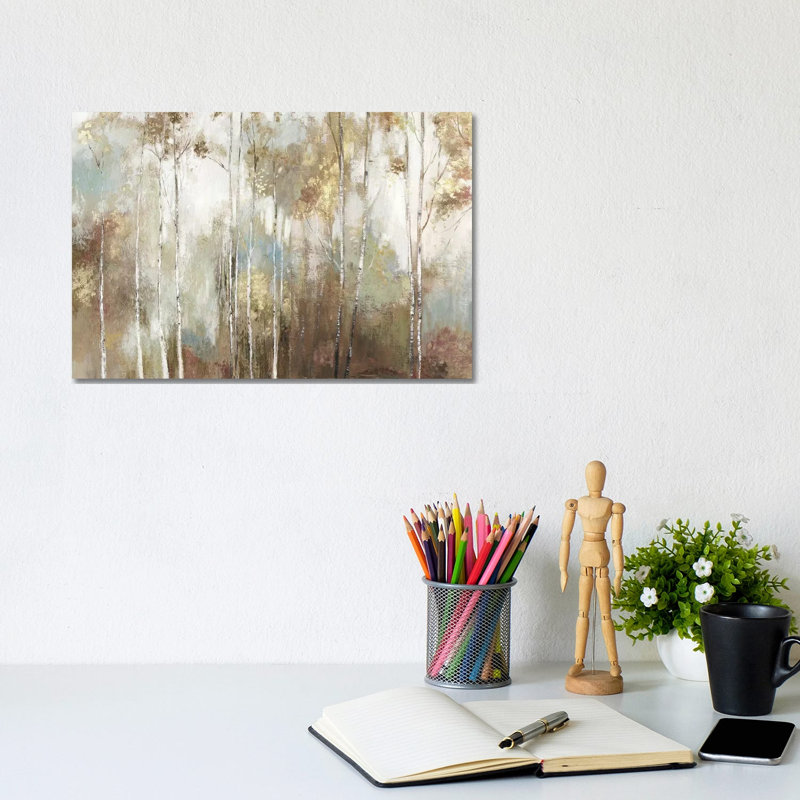 Fine Birch III by Allison Pearce - Print on Canvas, 20.32 cm H x 30.48 cm W, No Frame