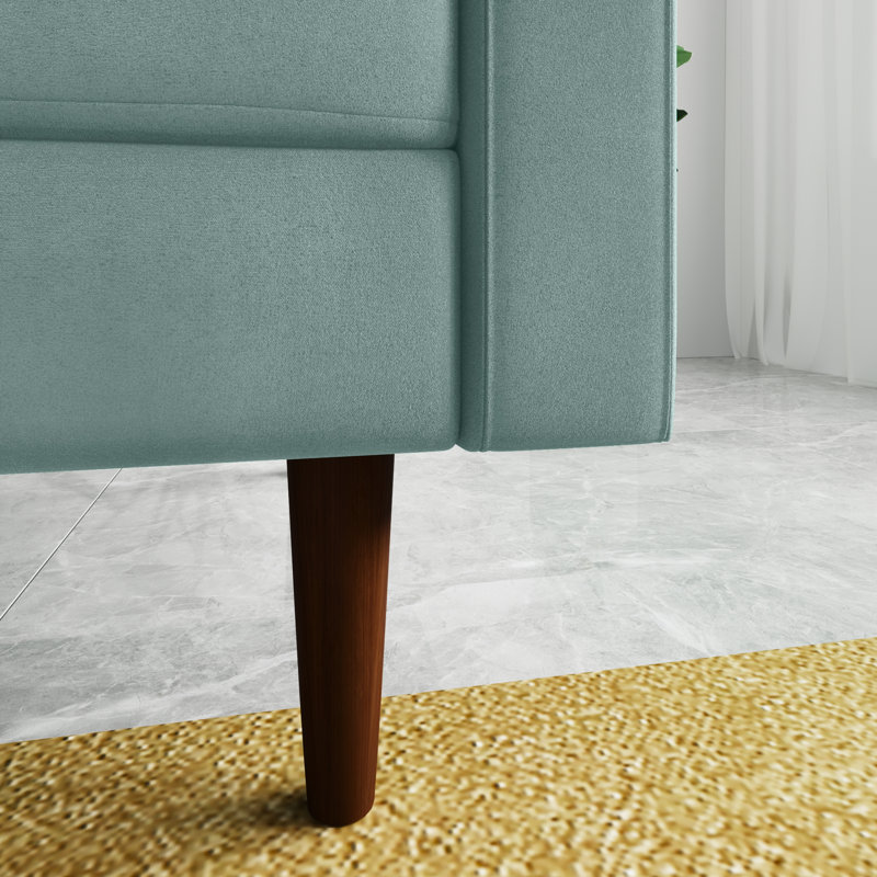 Madian Velvet Sofa, Aqua Turquoise Velvet, 32.7" H x 70" W x 30" D