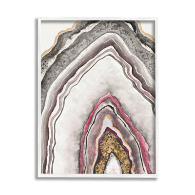 Motif d'arche de roche rose neutre Geode