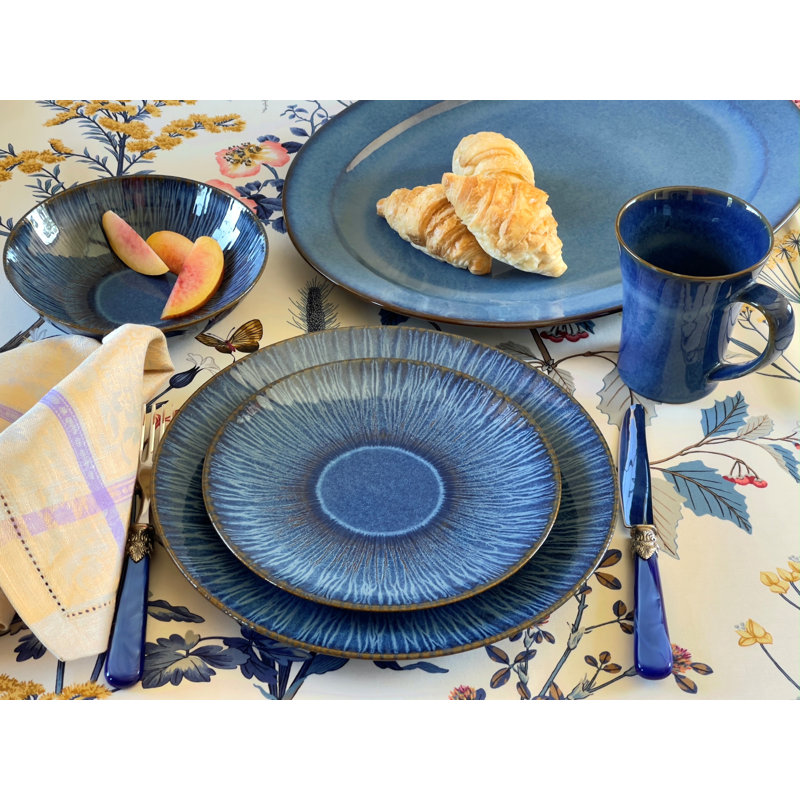 Assiette plate Stillwater, Azul
