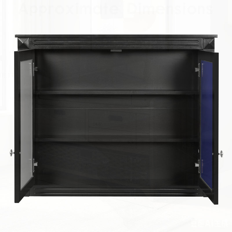 Armoire de rangement murale moderne avec 2 miroirs et tablettes réglables, parfaite pour les salles de bain organisées et élégantes.