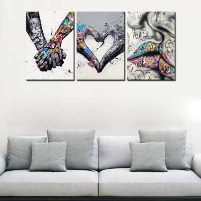3 Piece No Frame Print on Canvas