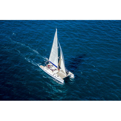 Catamaran Navigating - Wrapped Canvas Print