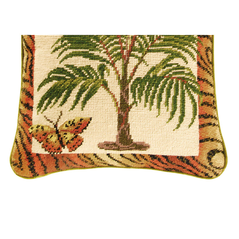 Bengal Needlepoint Pillow