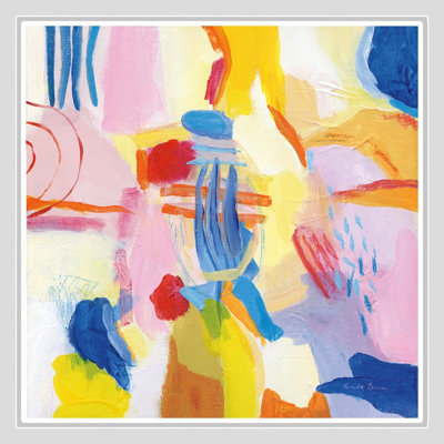 «Vibrant Abstract Colorful Expression», art mural sur toile encadrée