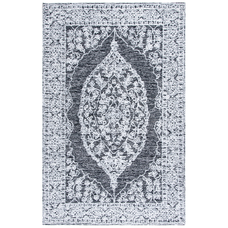 Metro Hand Tufted Wool And Cotton With Latex Oriental Rug, Rectangle 5' x 8'