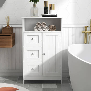 Mikaiyah Freestanding Bathroom Storage Furniture Set Rebrilliant