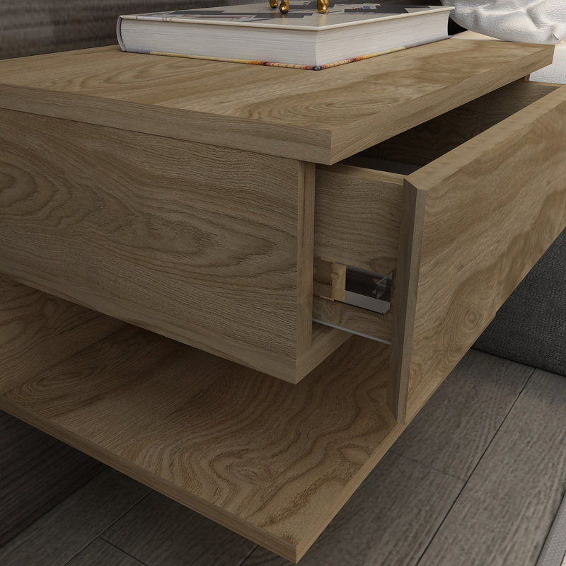 Vivid 17.7" Wide Nightstand Set of Two, Oud Oak