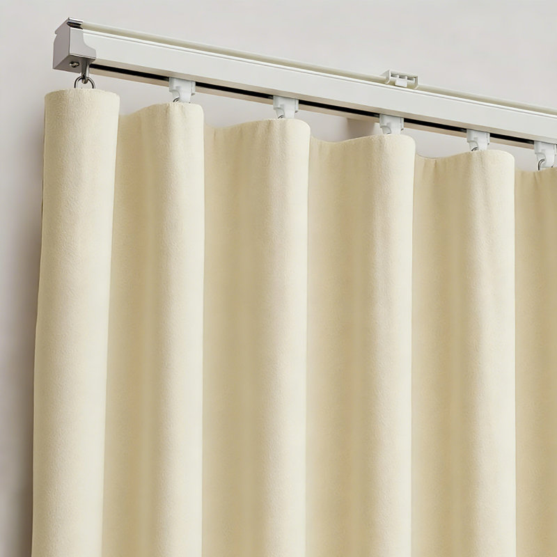 Tringle à rideaux en aluminium Silent, Blanc