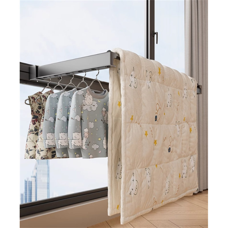Portant à vêtements rétractable Spacesaver, H 1,88 po x l 32,67 po x P 15,94 po