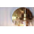 Inlight  Gold Bathroom Vanity Light, Clear Ribbed Glass Shade, Bulb Not Included-218982471