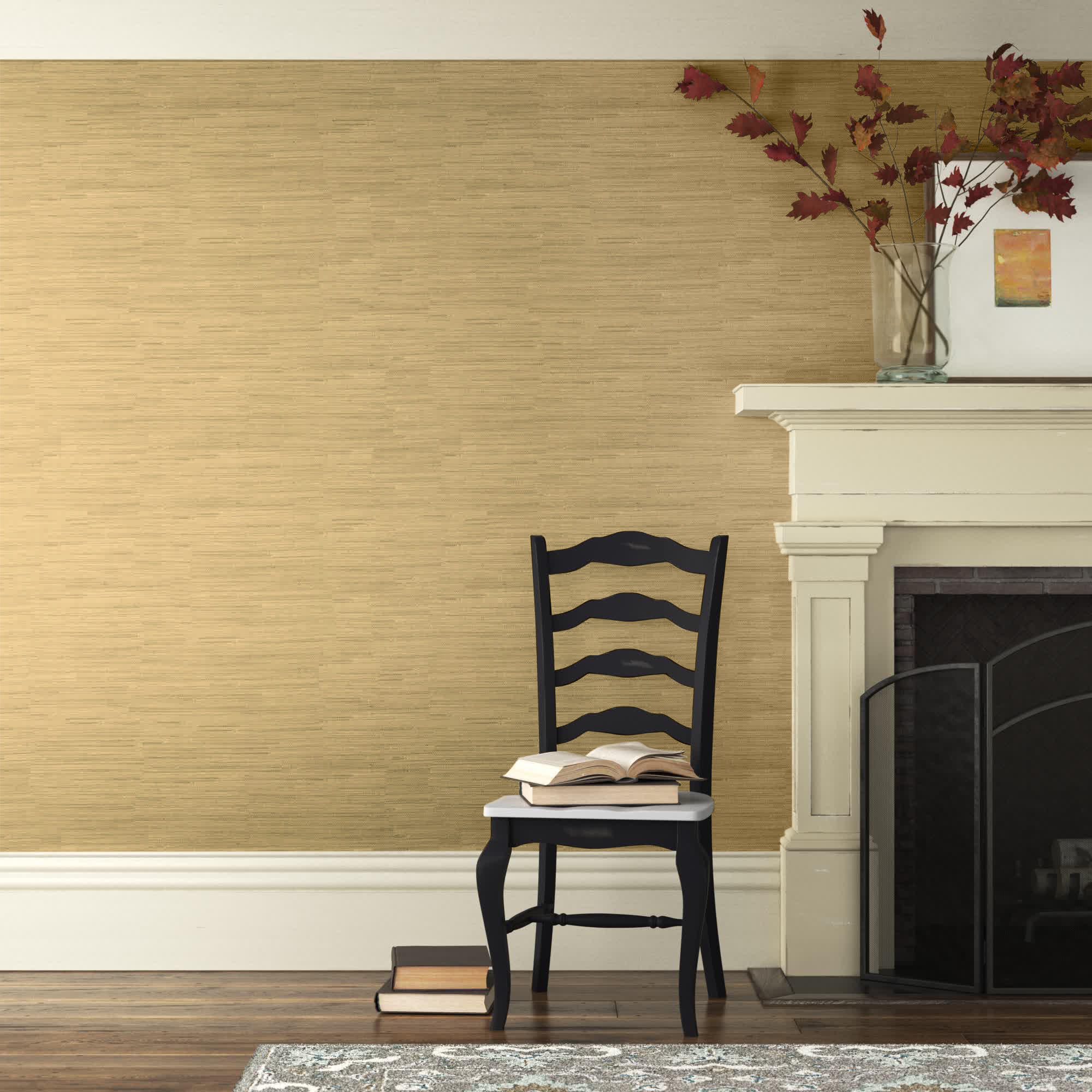 Kent Grass Cloth Wallpaper, Beige