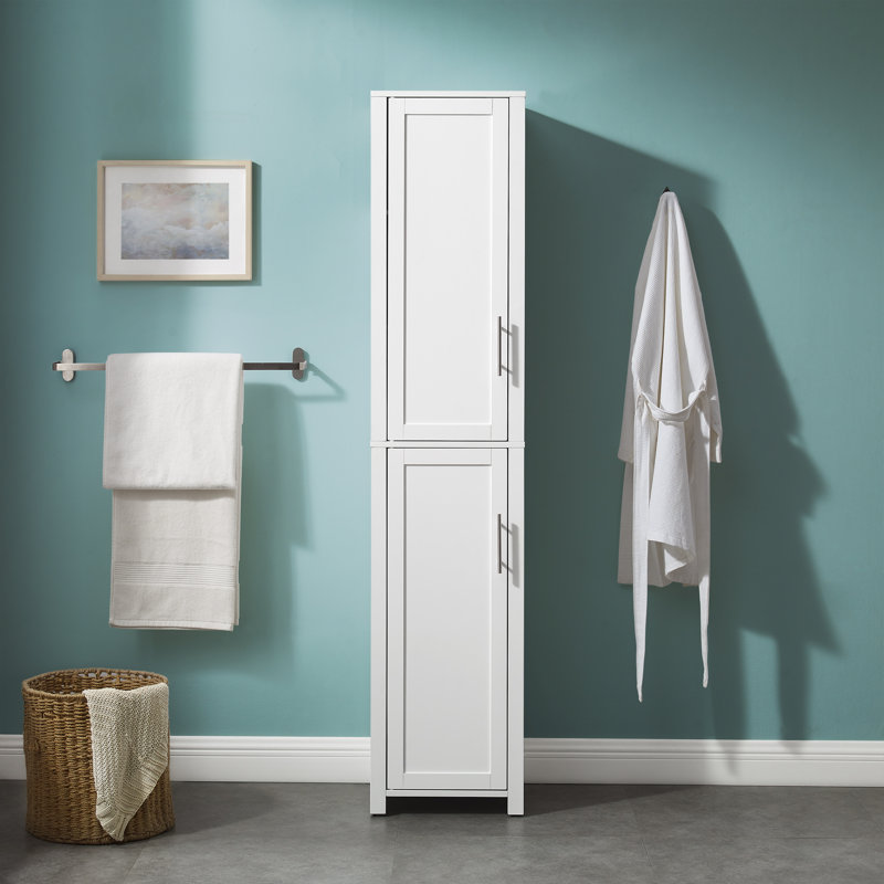 Armoire de rangement en lin Savannah, Blanc
