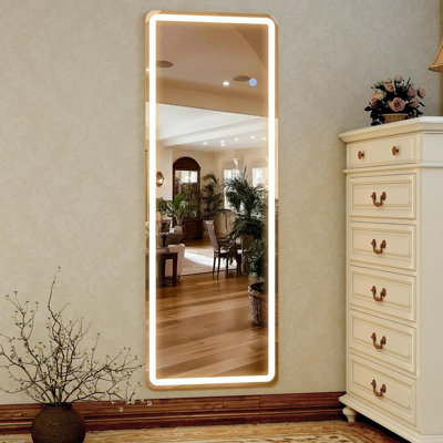 LED Full Length Mirror - 56" X 20" Floor Standing Mirror