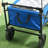 Collapsible Wagon Cart with Removable Canopy and Carrying Bag, Dark Blue