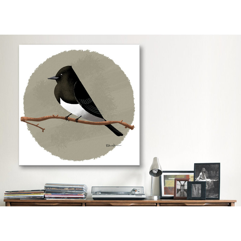 Phoebe noir, impression sur toile tendue Brian Rubenacker, H 26 po x l 26 po x P 1,5 po
