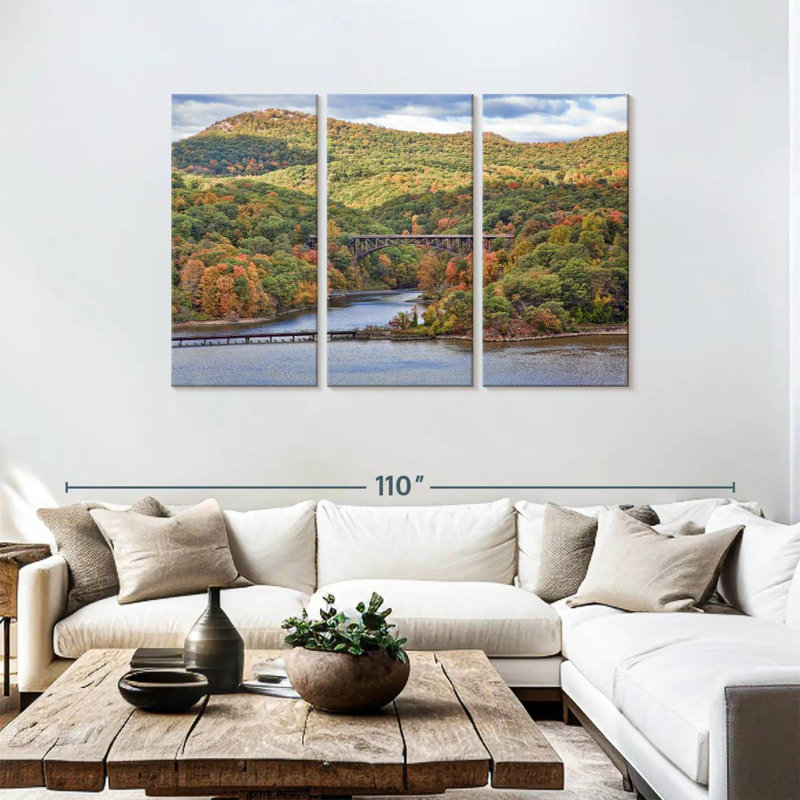 Alvord traversant la rivière Hudson Valley, H 48 po x l 74 po