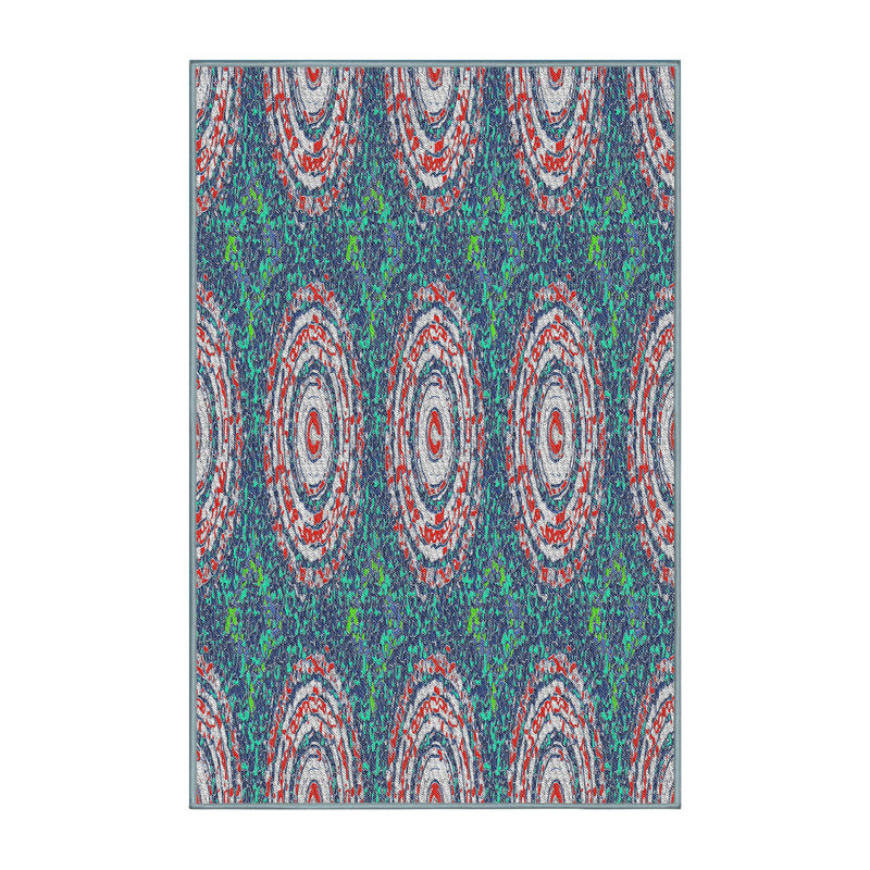 Tapis bleu ciel / rose, Rectangle 2 pi x 3 pi