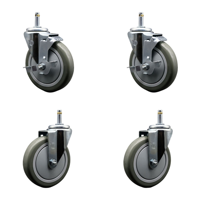 Grip Ring Stem Caster, Gray