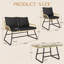 Patio Conversation Set with Cushions and Pillows-683389601