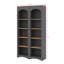 Bibliothèque moderne à 5 niveaux, ensemble de 2 bibliothèques, ensemble de rangement bicolore avec tablettes réglables-297320729