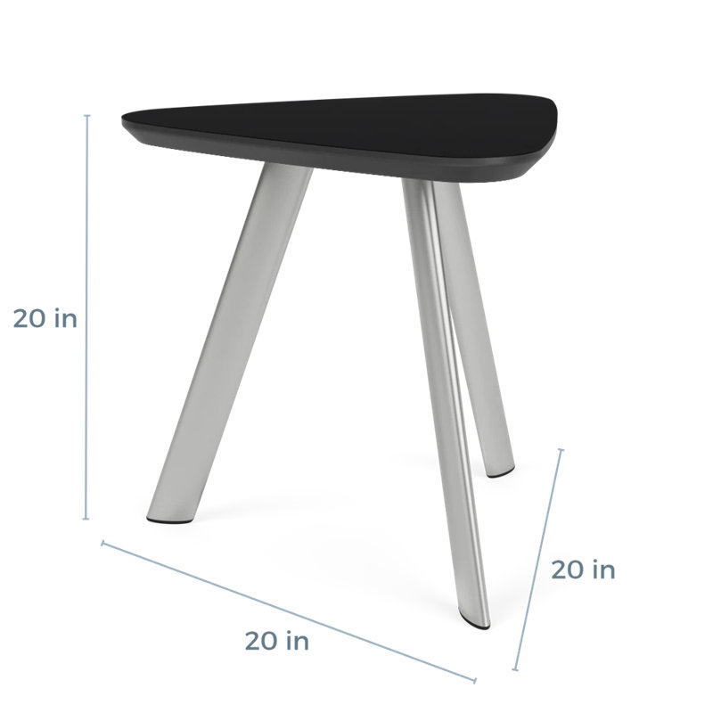 Table de bout Darsey Lounge, Nuit noire, Argent argent