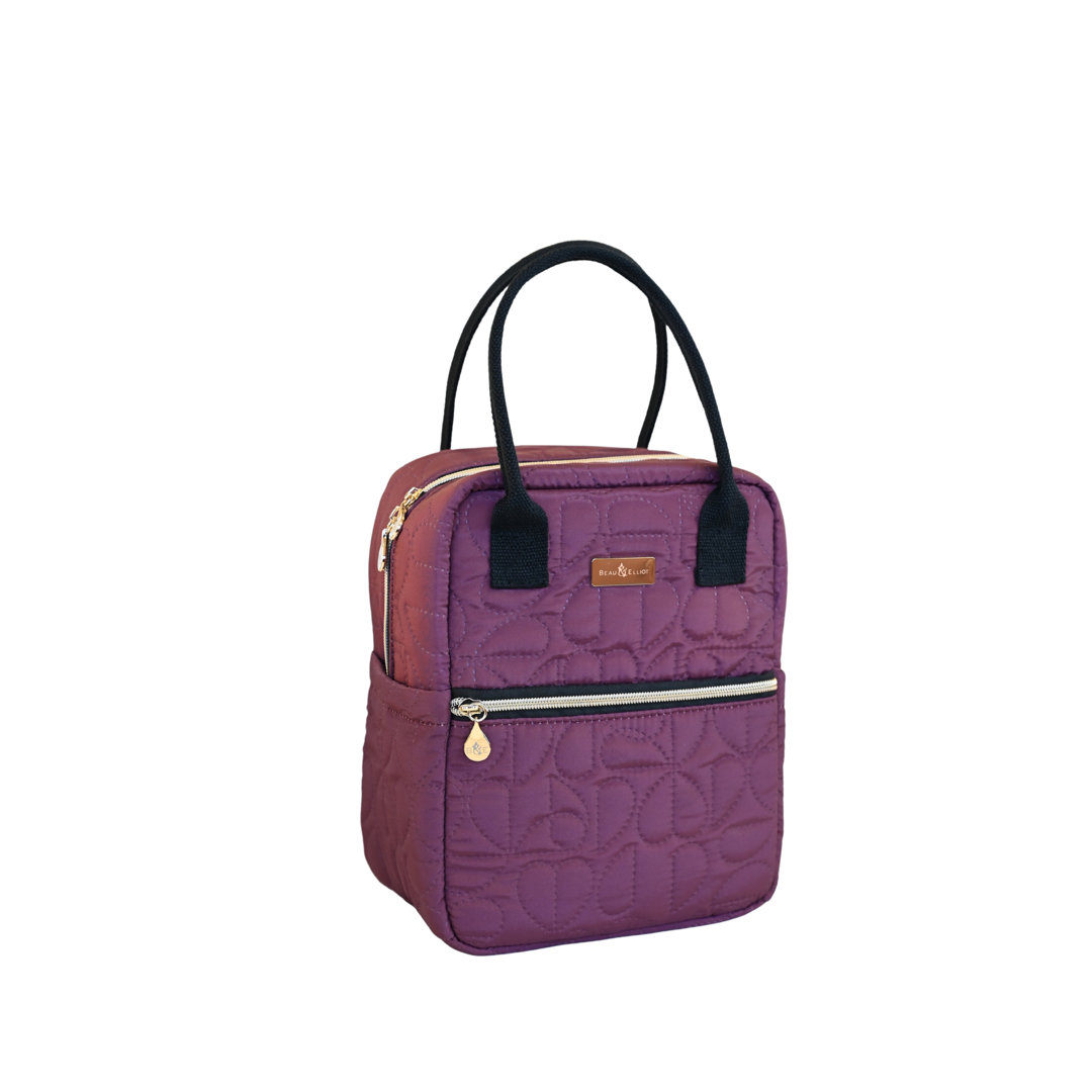 Oxford Quilted Upright Lunch Bag Khaki