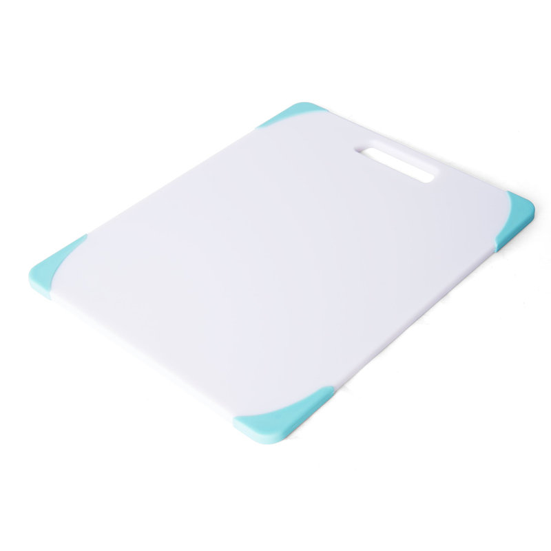 Farberware Plastic Poly Cutting Board, Aqua Sky, 12" W x 18" L