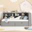 Lit de jour en bois avec 2 tiroirs, lit de jour avec tablette de rangement et ports de chargement USB-1154222009
