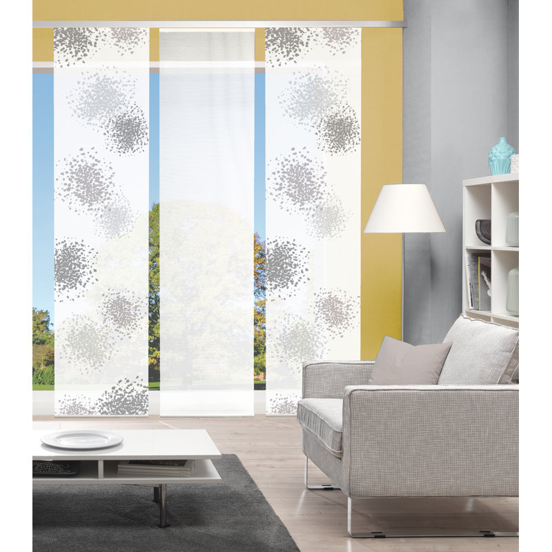 Peavy Semi Sheer Curtain Panel Pair, Grey