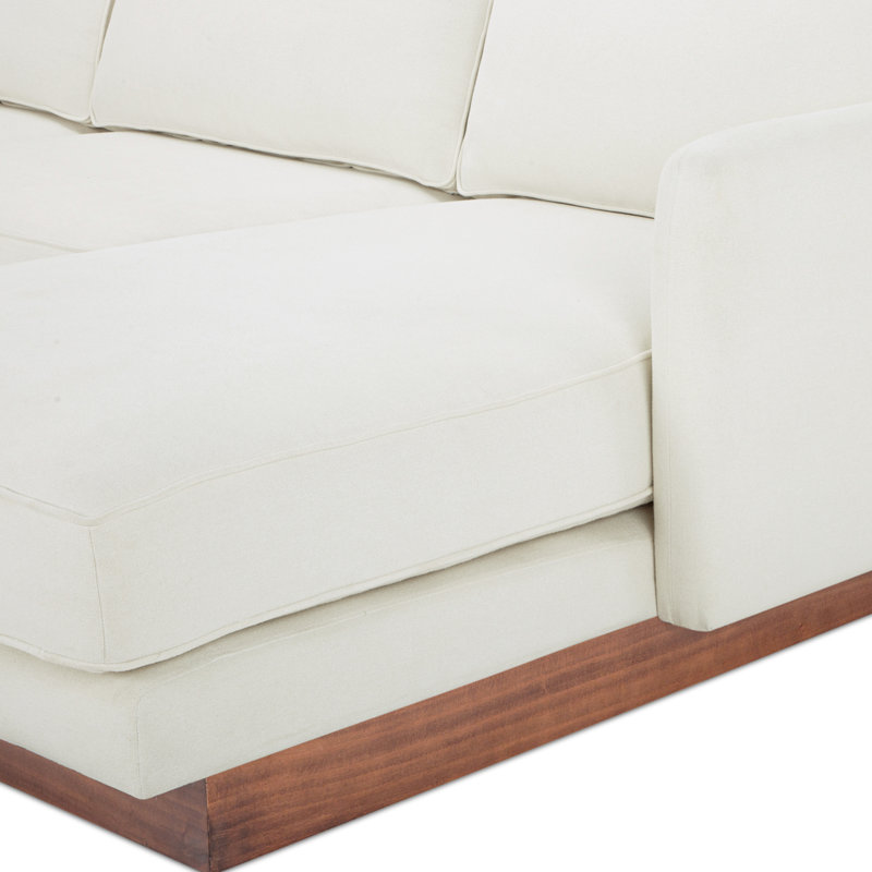 Vernon 2 - Piece Sofa & Chaise, White, Right Hand Facing