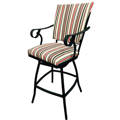 Darin Aluminum Outdoor Stool with Cushion