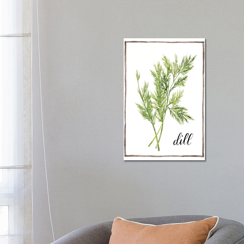 Watercolour Herbs III - Wrapped Canvas Print, 66.04 cm H x 45.72 cm W