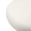 Table d'appoint ronde moderne en métal crème avec sphères empilées de 23,23 pouces