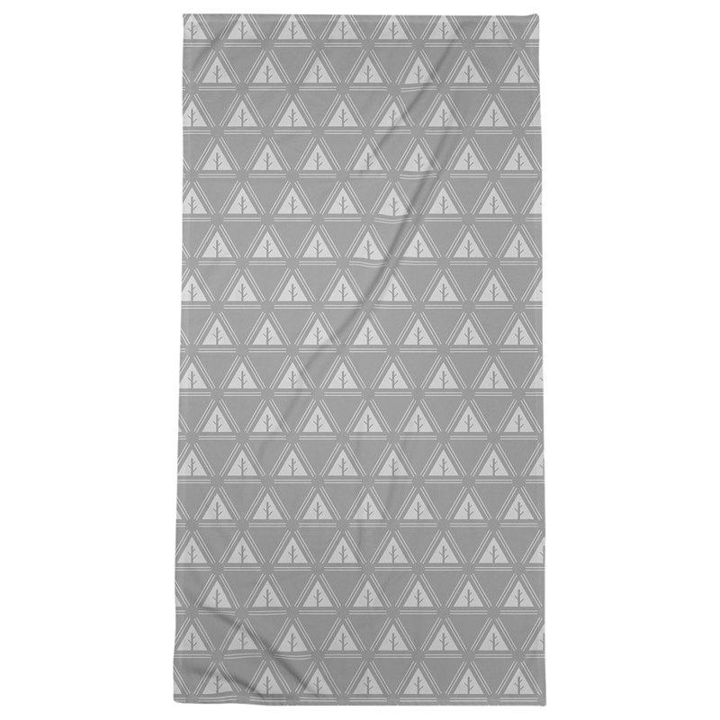 Serviette de plage d’arbre minimaliste classique Barbra, Gris