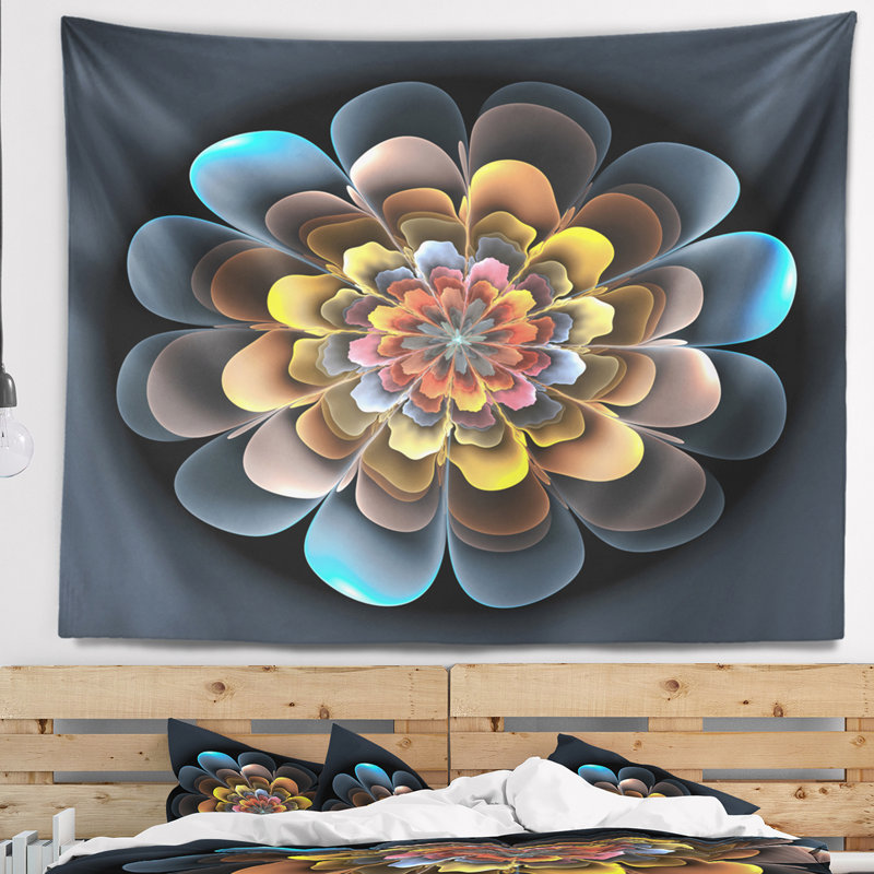 Tapisserie gros plan floral floral, H 32 po x l 39 po
