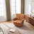 Modern Upholstered 360° Swivel Barrel Accent Armchair-486239309