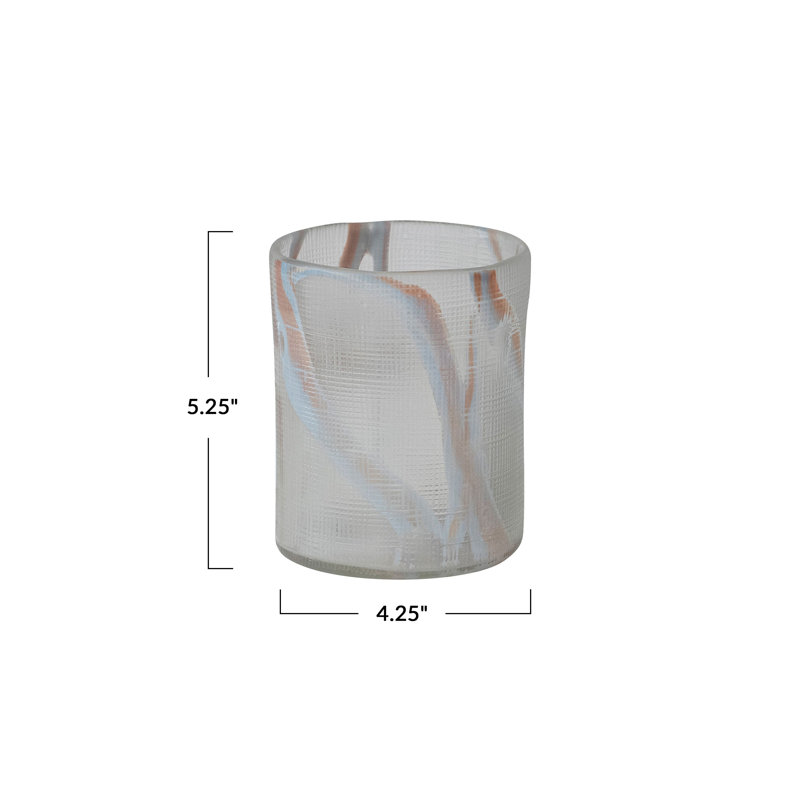 Vase en verre texturé