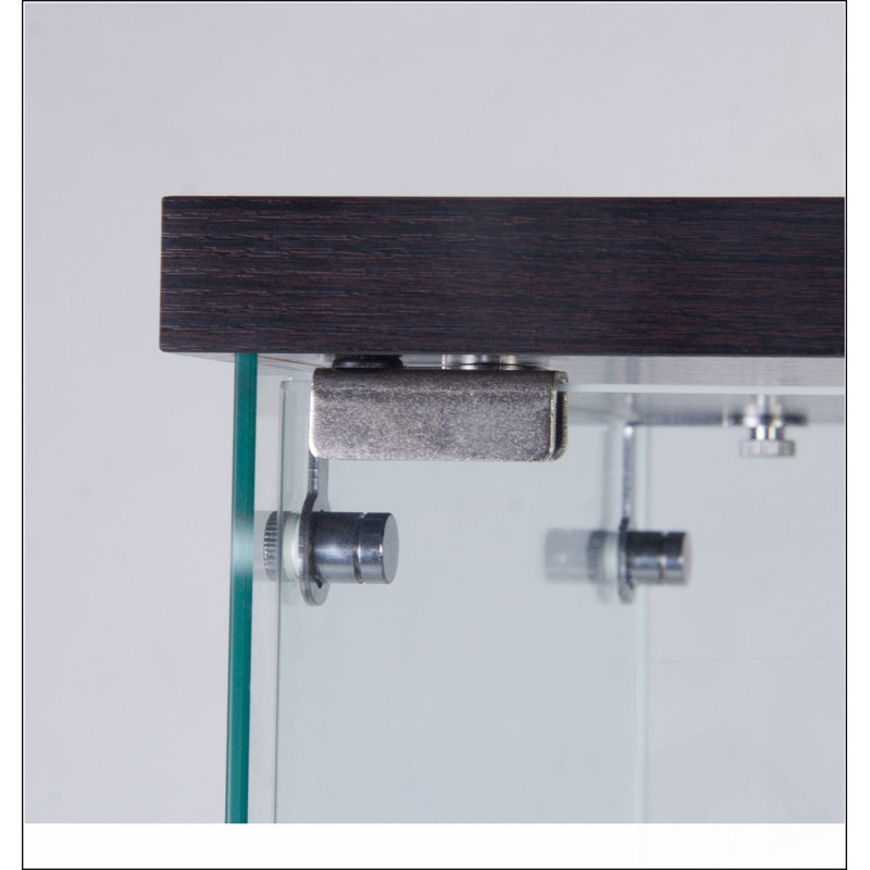Vitrine à deux portes avec 3 tablettes, rangement durable et élégant pour la décoration de la maison et du bureau