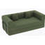 Canapé-lit convertible avec coussin cylindrique et cadre de forme fixe pour des espaces de vie multifonctionnels.-716275504