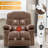 Oversized Massage Swivel Recliner Chair With Lumbar Heating For Living Room Rocker Recliner With Cup Holders And USB Charge Port, For Adult-1543664516