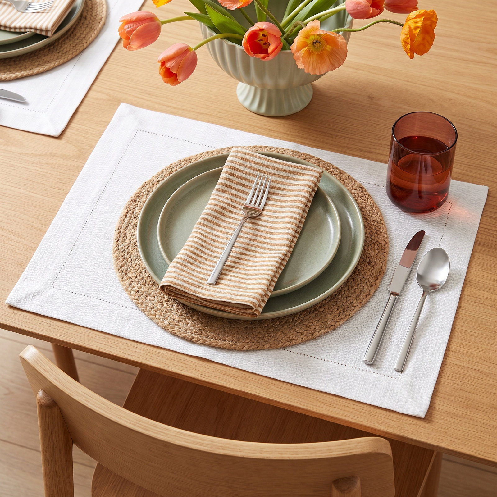 Mattea Cotton Placemat, White