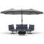Ensemble de conversation extérieur pour 4 personnes avec parasol-734779031