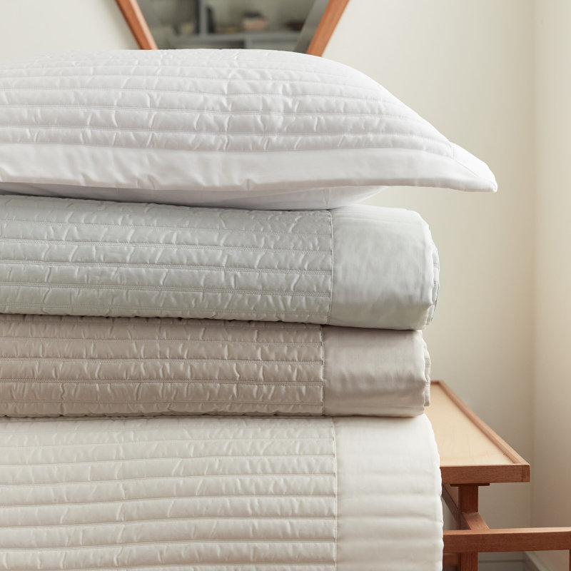Monroe_Quilted Coverlet, White, Queen Quilt