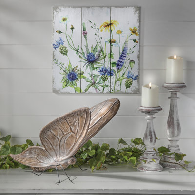 20" Resin And Metal Garden Butterfly