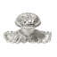 Acanthus large knob with flared foot Rosette style with medium backplatein Platinum-1838224592