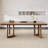 Brown Rectangular Solid Wood Dining Table-2104387996