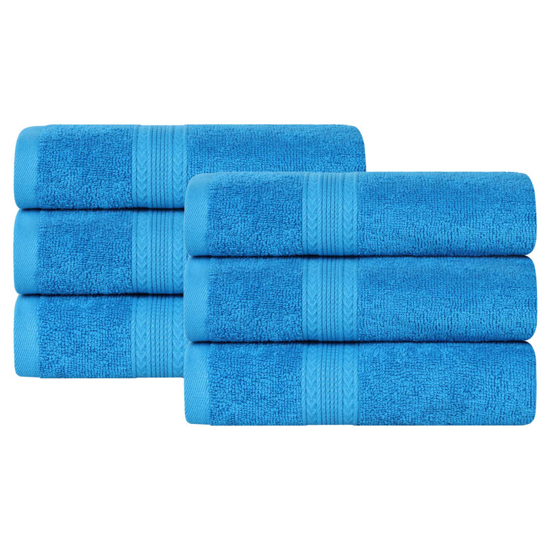 Ensemble de débarbouillettes écologiques à 100% en coton Ringspun Hannu 450 g / m² Hannu, Bleu aster