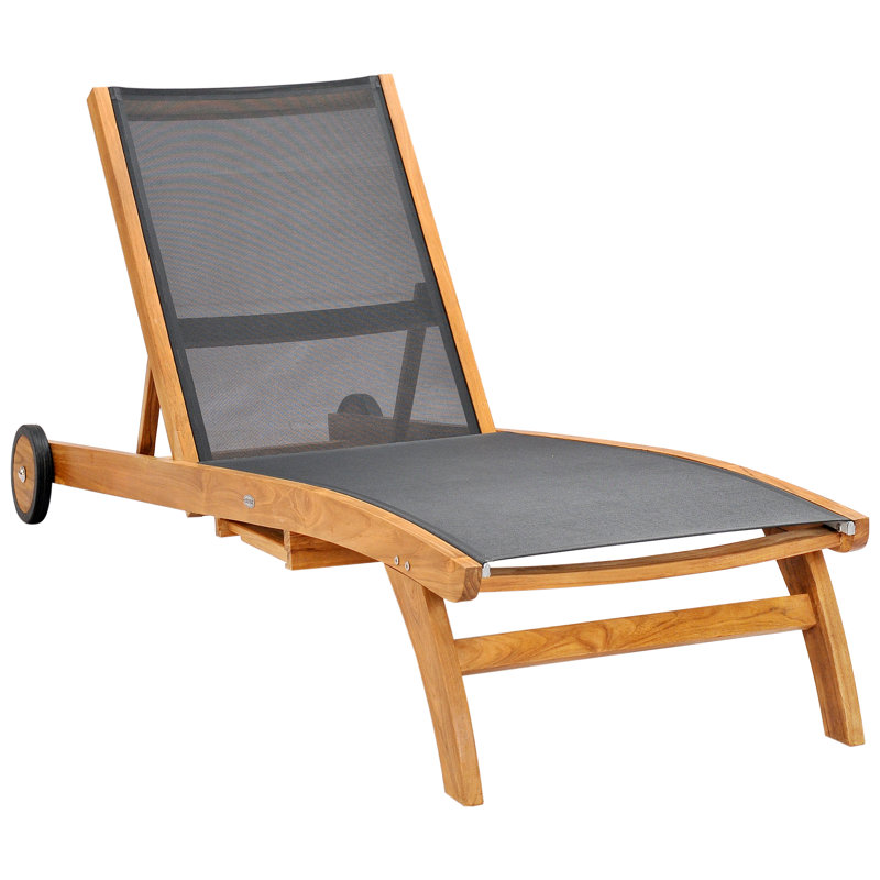 Bahama Outdoor Teak Chaise Lounge
